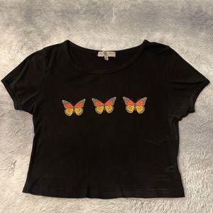 3 for $15 Sale! Butterfly Crop Top
